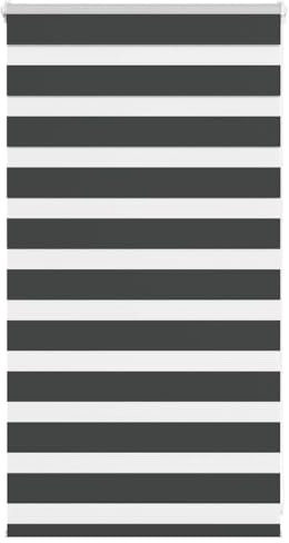 Homgoday Zebrarollo Doppelrollo Fensterrollo Sonnenschutzrollo Seitenzugrollo Zebrarollo für Fenster & Türen Wandmontage Sichtschutz Schwarz 70x100 cm Stoffbreite 65,9 cm Polyester