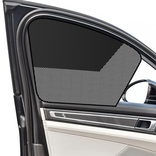 Pare Soleil Magnétique Voiture, Hillylolly 2 Pièces 45 x 49 CM Pare Soleil Vitre Arrière pour Voiture, Rideau Voiture Occultant, Protégez Bébés, Enfants et Animaux, Voyages