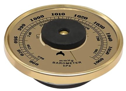 Fazvncv 130mm Barometers Thermometers Hygrometer Stainless Steel Frame Large Fishing Weather Gauge for Outdoor Enthusiasts