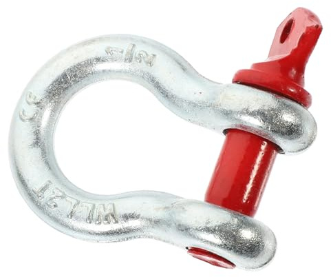 Zerodeko Grillete de Anclaje Galvanizado de 1/2 y 2 Toneladas, Acero Galvanizado, Resistente al Óxido para Izado y Descarga, Pasador Roscado