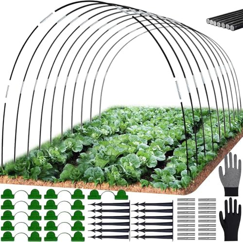 Túnel de lámina para bancal elevado, 65 arcos para bancal alto, 65 unidades, túnel de plantación para bancal alto, neumáticos de invernadero para bancal alto, túnel de invernadero