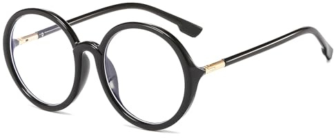 EYEGLSMST Übergröße Runde Lesebrille 2.5 für Herren und Damen, Großer Retro Blaufilter Computerleser, Vintage Gross Leser Brille Gegen Augenermüdung