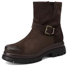 QUEEN HELENA Stivaletti Biker Stivali Bassi Donna X33-95 (Marrone, Sistema Taglie Calzature EU, Adulto, Donna, Numero, Media, 40)