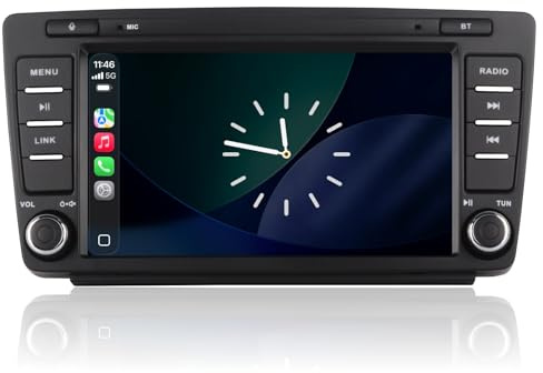Linux-Autoradio für Skoda Octavia 2 MK2 Rapid Yeti Roomster Suparab mit kabellosem CarPlay und Android Auto, 2-Sekunden-Boot, physische Drehregler, OEM-Sound, Plug & Play-Installation