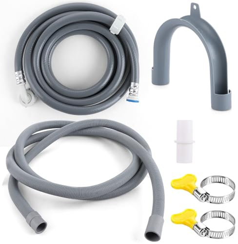 Aramanara 3m Washing Machine Drain Hose Extension, Cold Water Inlet Pipe