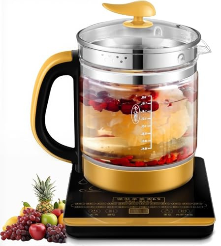 Fully Automatic Multi-Function Health Pot, 1.8L Thermostatic Kettle with Touch Screen, Variable Temp, Keep Warm, Smart Reservation, Tea Filter Automatic Health Pot or Tea, Coffee