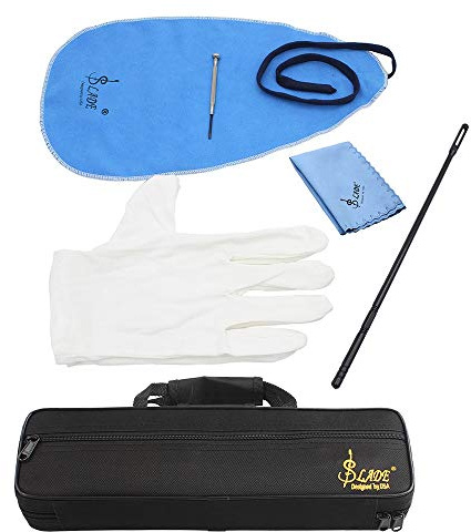 Mowind 16 Holes C Flute Case 600D Foam Cotton Padding with Flute Cleaning Kit Set Cleaning Cloth Stick Cork Grease Screwdriver Gloves