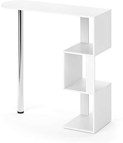 Vicco Bartisch Vincent, Weiß, 113 x 39.8 cm | zur Nutzung als Stehtisch mit seitlichen Ablageflächen