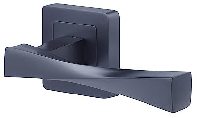 Yale Coppia di Maniglie per porte Verona, con chiusura privacy 35-ZR-8x8-A001WC5611 finitura nera opaca, fissaggi inclusi