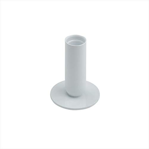 NKlaus Kerzenhalter für Kerzen Eisen, Weiß, 8 0cm hoch Tafelkerzen, 1 Stück | Höhe: 8,0cm; Breite: 3cm; Durchmesser: 7cm; Gewicht: 0,2kg; Durchmesser: 2cm