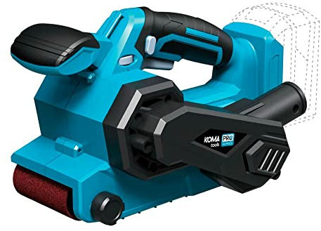 LIJADORA DE BANDA 20V (SIN BATERIA Y CARGADOR) 14x27,5x17cm KOMA TOOLS PRO SERIES BATTERY