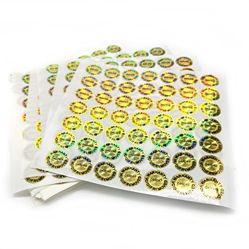 15mm Tamper Proof Stickers (in Packs of 81-3240pcs) Warranty Void Labels with Genuine Hologram and Unique Serial Numbers (405pcs)