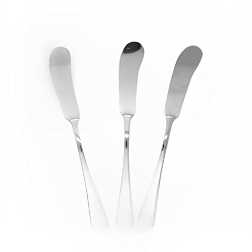 PLUS HOME CUCHILLOS MANTEQUILLA 3 UNIDAD 16.5X2 Cubertería de acero inoxidablepara cocina,decoracion mesa Excelente acabado (CUCHILLOS MANTEQUILLA 16.5X2CM, Colección Minimal)