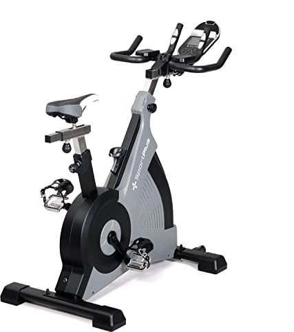 SportPlus | Speedbike | Speedbike bis 500 Watt | Studioqualität | Indoor-Cycle mit Wirbelstrombremse, 15 kg Schwungmasse, Heimtrainer für Zuhause, Triathlonlenker & Rennsattel, SP-SRP-3100, bis 150kg
