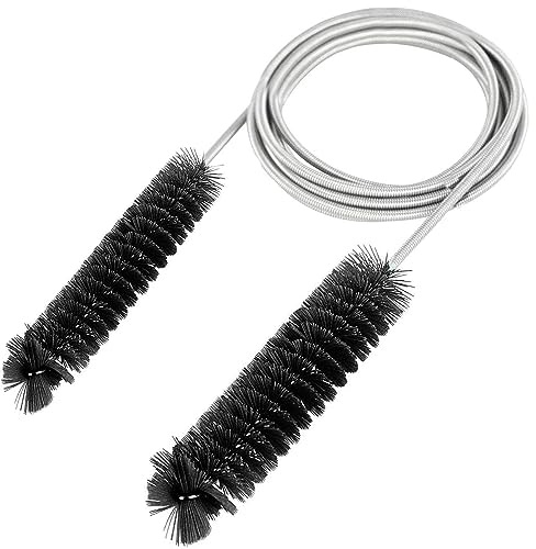 1 Stück Rohrbürste,Rohrreinigungsbürste,Abflussbürste,Schlauchbürste,Reinigungsbürste Lang,Doppelkopf Reinigungsbürste Flexible,für Innenreinigung von Röhrchen mit kleinen Öffnungen,102cm