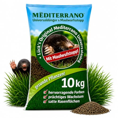 Mediterrano Maulwurf Stopp 2in1 10 kg – Maulwurf- & Wühlmaus-Vertreibung für Garten und Rasen – Effektive Maulwurfabwehr gegen Maulwürfe und Wühlmäuse – Einfache Anwendung