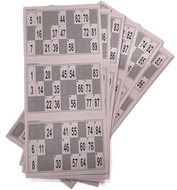 BINGO SOCIAL 150 Cartones de Bingo Troquelados (Rosa) - Juego de Cartas - Adult - 36+ - Clásico - Unisex - Spanish
