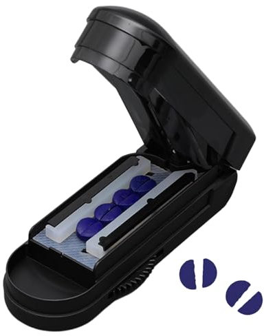Tablettenschneider - Tablettenteiler, Tablettenschneider Kleine | Tabletten-Splitter-Pillen-Aufbewahrungsbehälter Mit Spender, Abnehmbare Tragbare Pillenschneider-Spenderbox Für Camping Der Handtasche
