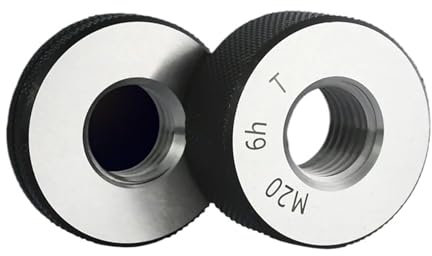 ANNESEY 1SET/2 stücke Metrisches Gewinde Ringlehre 5h M18M20 Messwerkzeug(M20X1-5h)