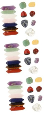 Healeved 42pcs Natural Crystal Worry Stone for Crafts Smooth Healing Crystals for Home Decor for Friends Decorative Gemstone Ornaments for Shelves and Parties