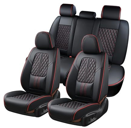 Coverado Fundas para Asientos de Coche, 5 Piezas Fundas para Asiento Delantero y Trasero con Respaldo, protección de Asientos Impermeable, Adecuado para la mayoría de vehículos