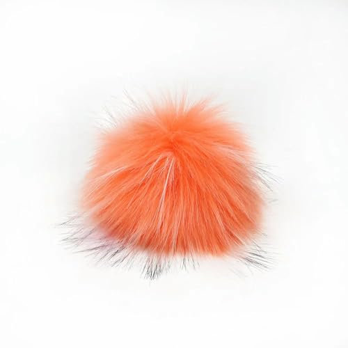 ROCILA 1 Stück 15 cm Kunstfuchspelz, Flauschiger Pompom-Ball, Farbenmix für Hüte, Charms, Accessoires, Knopf, Kindermützen, abnehmbare Strickmütze für Frauen