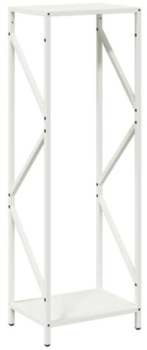 vidaXL Portant de bois chauffage blanc 34x25x100 cm, support à bûches de cheminée, support à bûches, support à bûches, stockage de bûches d'intérieur