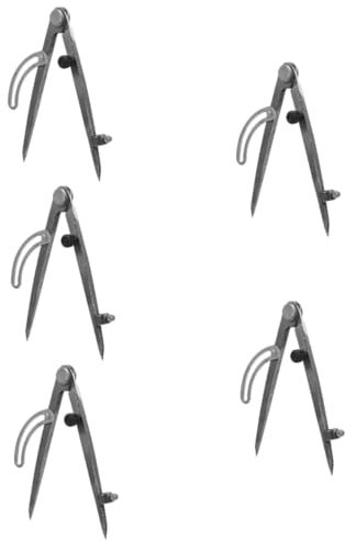 VILLCASE Lot De 5 Compas Pour Dessin De Cercles Mandala Travail Du Bois Boussole Outil De Dessin