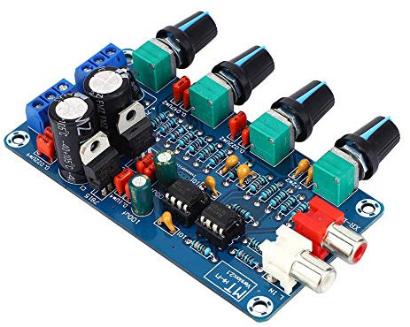 NE5532 Preamplifier Board, HiFi Stereo Amplifier Volume Channels Amplifier Treble Mediant Bass Volume AC 12V-18V, SMALL NOISE, STRONG DRIVE ABILITY, QUALITY POTENTIOMETER
