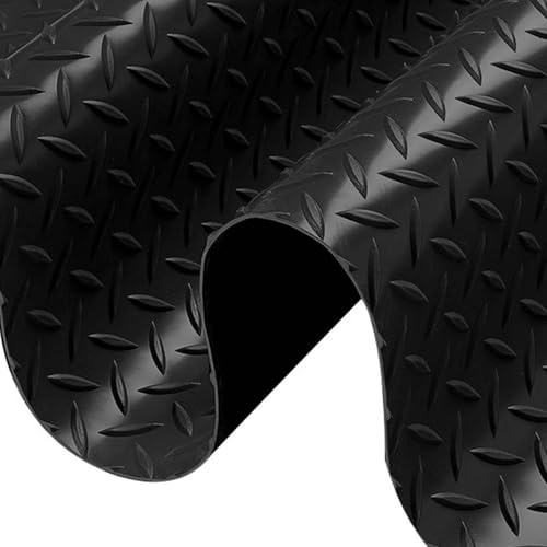 KFGISD, Bodenbelag for das Heim-Fitnessstudio, Abriebfest, Bodenmattenrolle for Motorrad, Auto, Parkplatz, Garage,Gummibodenmatten für Garagen(1x1m/3.3x3.3ft)