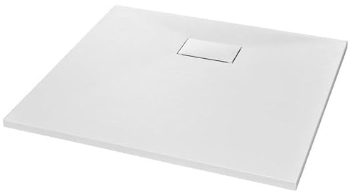 Duschwanne aus SMC 90x80 cm weiß - Hochwertige Duschkabine für Badezimmer mit Glasfaser und Steinpulver - Langlebig & pflegeleicht