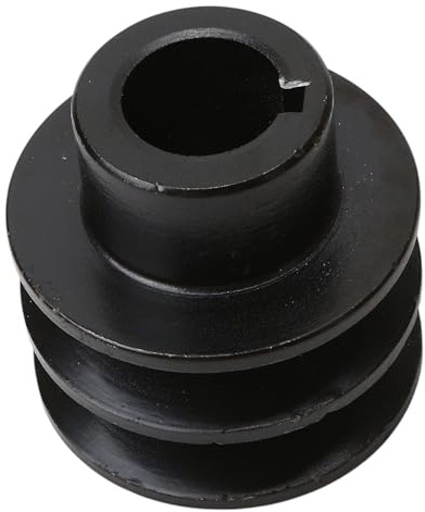 Double V-Belt Pulley for 20mm Shaft 168F/170F Engine, Dual Groove Pulley Fit for GX110 GX120 GX160 GX200 7HP Gasoline Automotive Replacement ATV Go Kart (54mm OD, 35mm Hub Diameter, 52mm Height)