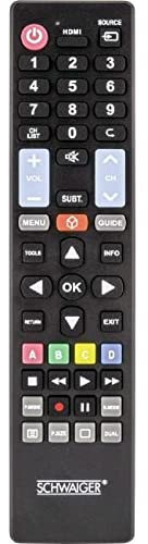 Schwaiger Samsung, LG, Sony, Philips, Panasonic Fernbedienung Schwarz, UFB100U533