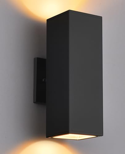 YOFOVI Outdoor Wall Lights, Waterproof Exterior Light Fixture for House, Aluminum Black Porch Lights Outdoor Wall Mount Light Fixture