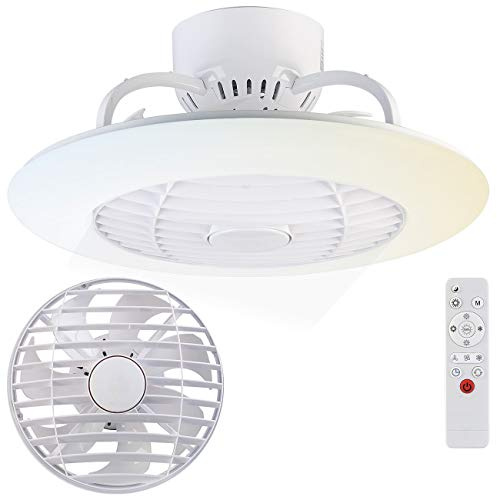 Sichler Haushaltsgeräte Lampen mit Ventilator: 2in1-Deckenleuchte & Ventilator mit Fernbedienung, CCT-LEDs, Ø 30 cm (LED Deckenventilator, Deckenventilator mit Lampe, Decke)