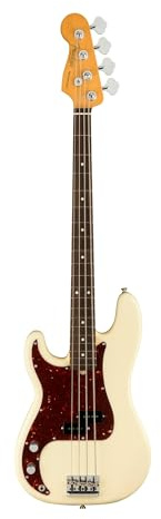 Fender American Professional II Precision Bass Lefthand RW Olympic White - Linkshänder E-Bass
