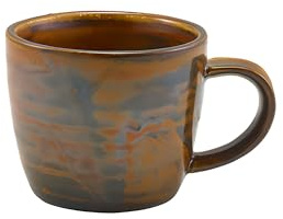 Genware Terra Porcelain, Rustic Copper, Espresso Cup, 90ml, Cup-PRC9, Pack of 6
