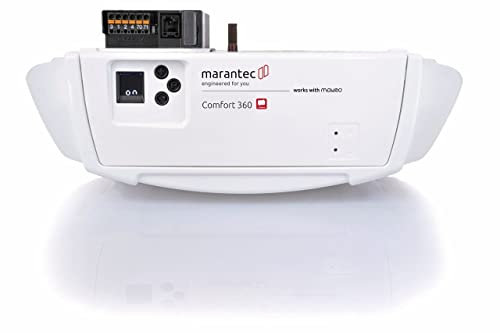 Marantec Comfort 360 Garagentorantrieb, Set inkl. 2 Handsender, elektrischer Torantrieb für Garagentore, Sektionaltore und Schwingtore, Weiß