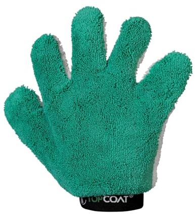 TopCoat LuvGluv Hand MycroMitt - Washable, Non-Scratch High-Pile Microfiber Hand Mitt for Dusting, Polishing, and Drying Cars, Bikes, and More - Premium Microfiber Dusting Glove