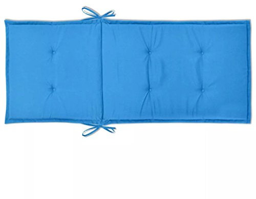 ZEYUAN Gartenstuhlauflagen 2 STK Sitzauflagen Gartenmöbel, Gartenstuhlauflagen, Hochlehner Auflagen, Auflagen Hochlehner, Stuhlauflagen, Blau 120x50x3 cm