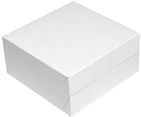 10 Stk. Kuchenkarton - Tortenkarton, 30x30x10cm, weiß