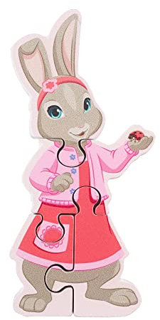 Orange Tree Peter Rabbit Children's 13cm Wooden Lily Bobtail Educational Jigsaw Puzzle