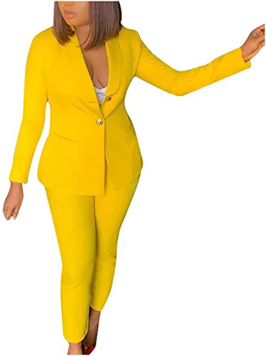 Hosenanzüge für Damen Modisches Einfarbig Festliche Hosenanzug Hose & Blazer Kombinationen Anzugjacke Bürojacke Anzughose OL Pendler Kostüm Schlank Business Arbeitsanzug Professionelle Kleidung