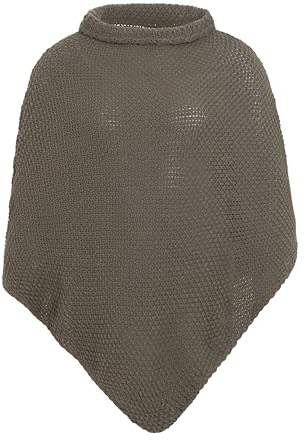 Knit Factory - Coco Stickad Poncho - Cappuccino - One Size