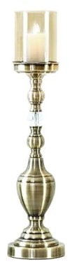 Kerzenständer Kerzenhalter aus legiertem Glas, Kerzenhalter for Urlaub, Party, romantische Familie, elegant, edler Kerzenhalter, Geschenk-Kerzenhalter Tischdeko (Size : S)