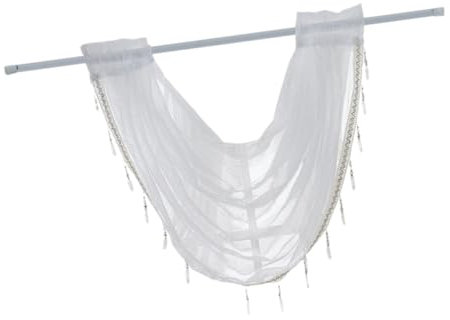 Cabilock Transparenter Fenster Tüll mit Volant, 80x60cm aus Polyester
