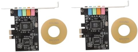 jojofuny 2pcs Pcie to Internal Sound Card Sound Cards Low Profile Bracket for Pcie Dac