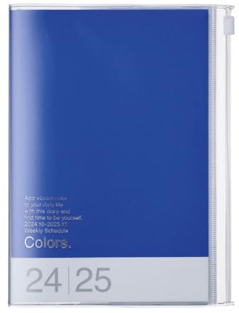 MARK'S 2024/2025 Taschenkalender B6 vertikal, Colors, Blue: Von Oktober 2024 bis Dezember 2025