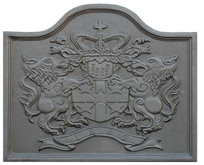 Lastra in ghisa per camino decoro LEONE CM. 55 × 45 H SP. 2 cm DS