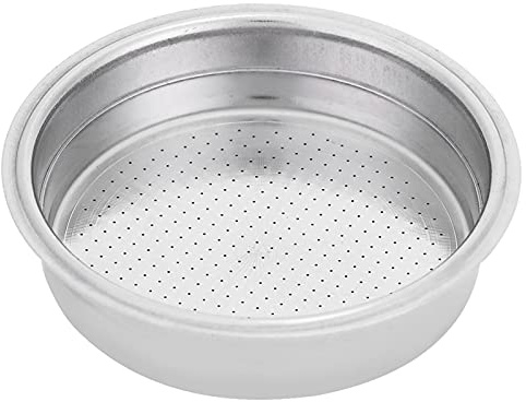 Panier de Filtre pressurisé de Filtre à café D'acier Inoxydable, Accessoires de Machine à café de Double Couche, pour le Ménage, Magasin de thé au Lait, Bar (portion individuelle)